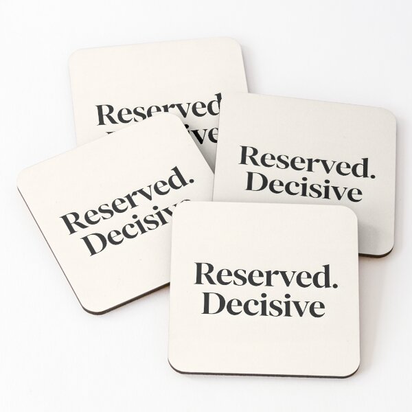 Item preview, Reserved. Decisive. – Quiet Leadership Minimalist Office Wall Art designed and sold by Flow19.