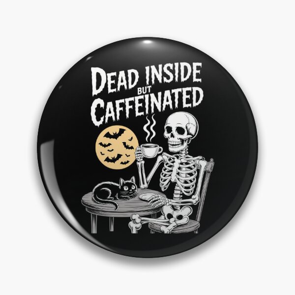 Item preview, Funny Coffee Lovers Dead Inside But Caffeinated Skeleton designed and sold by tiemacopaxer.