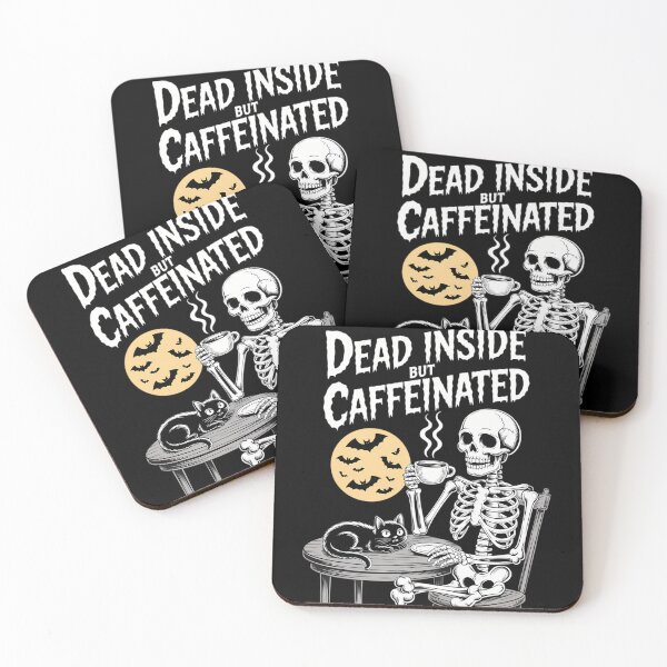 Item preview, Funny Coffee Lovers Dead Inside But Caffeinated Skeleton designed and sold by tiemacopaxer.