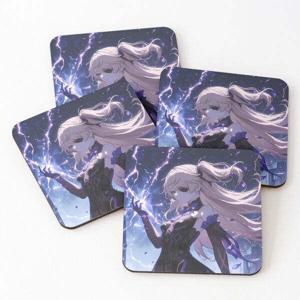 Item preview, Fischl Genshin Impact Dark Fantasy Anime Girl with Lightning Power designed and sold by TorbenKuhano.