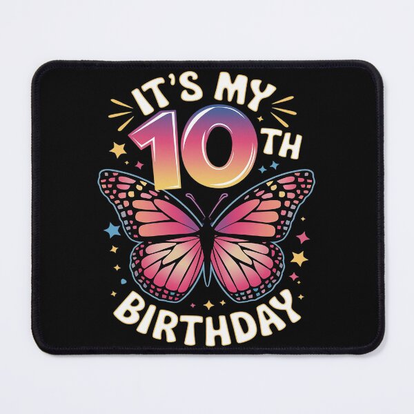 Item preview, 10th Birthday, Girl 10 Years, Butterfly, Number 10 designed and sold by joyouartArt.