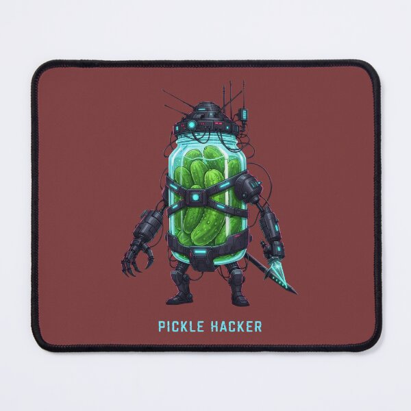 Item preview, Pickle Hacker Cyborg Robot – Cybersecurity Programmer Tech Humor Rick Morty Gift Design designed and sold by Luminari Creations.
