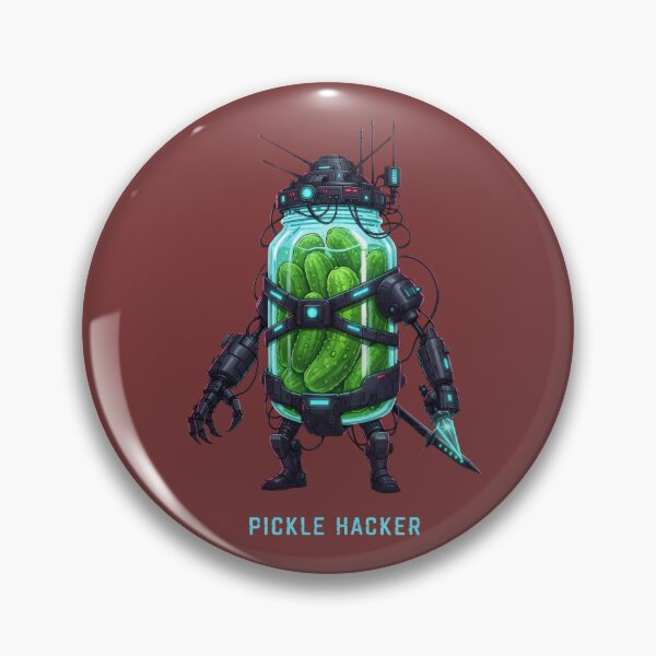 Item preview, Pickle Hacker Cyborg Robot – Cybersecurity Programmer Tech Humor Rick Morty Gift Design designed and sold by Luminari Creations.