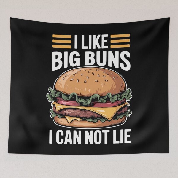 Item preview, Funny I Like Big Buns I Can Not Lie Hamburger  designed and sold by tiemacopaxer.