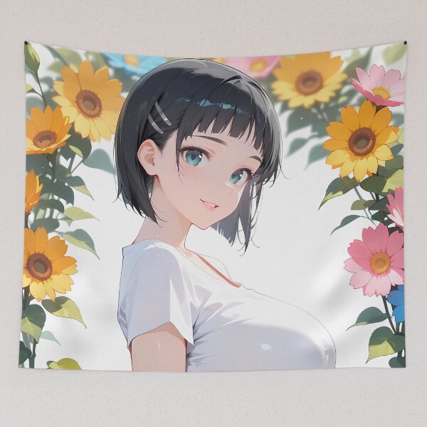Item preview, Kirigaya Suguha Sword Art Online Anime Flowers Spring Pastel Waifu Anime Girl designed and sold by TorbenKuhano.