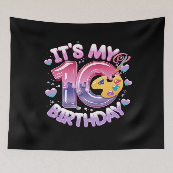 Item preview, 10th Birthday, Girl 10 Years, Painting Art, Number 10  designed and sold by joyouartArt.