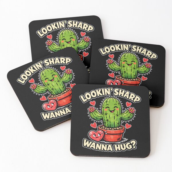 Item preview, Lookin' Sharp Wanna Hug Funny Cactus Pun designed and sold by Mr Lee.