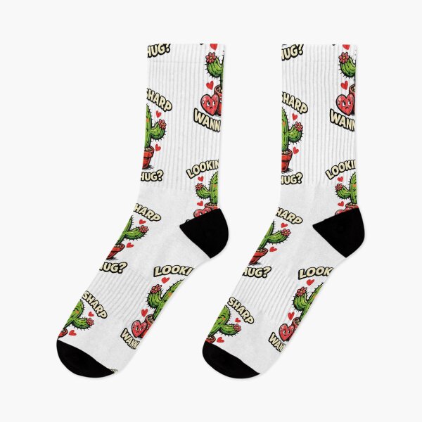 Item preview, Lookin' Sharp Wanna Hug Funny Cactus Pun designed and sold by Mr Lee.