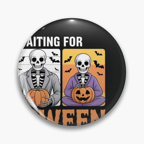 Item preview, Just Waiting For Halloween Spooky Skeleton Jack O Lantern designed and sold by BlueCreator-inc.