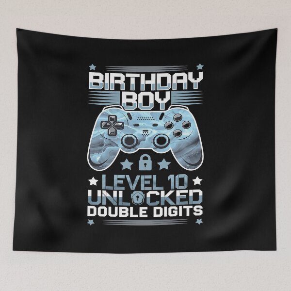 Item preview, Birthday Boy Level 10 Unlocked Double Digits 10th Bday Party  designed and sold by angolinnArt.