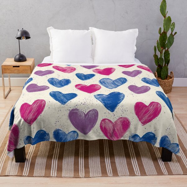 Item preview, Bisexual Valentine Hearts Pattern – Love Is Love Pride Art designed and sold by Cannaxes Studio.