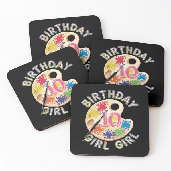 Item preview, Birthday Girl 10 Year Old Art Painting Party 10th Birthday  designed and sold by joyouartArt.