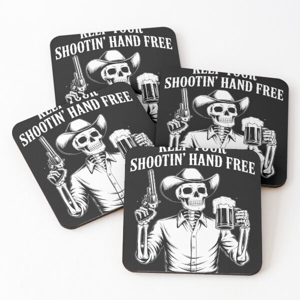 Item preview, Keep Your Shootin' Hand Free Funny Skeleton Beer designed and sold by BlueCreator-inc.