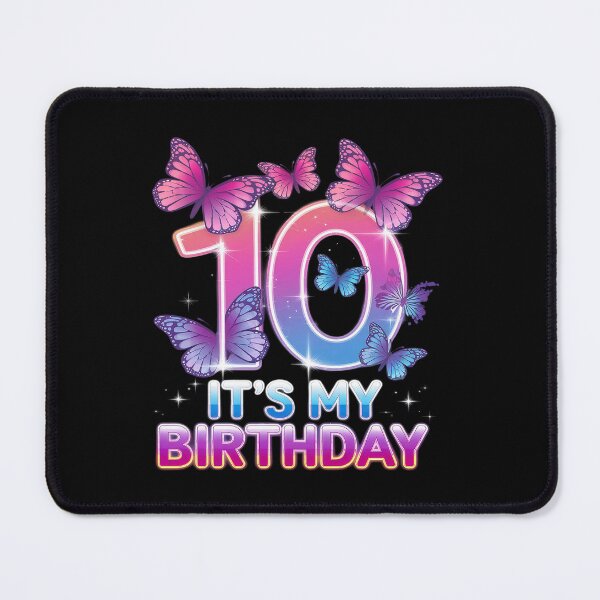 Item preview, Birthday Girl 10 Year Old, Butterfly, Number 10 designed and sold by angolinnArt.