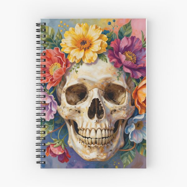Item preview, Abstract Floral Adornments on a Human Skull designed and sold by Marcu Ioachim.