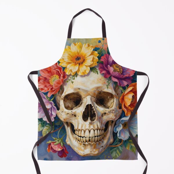 Item preview, Abstract Floral Adornments on a Human Skull designed and sold by Marcu Ioachim.