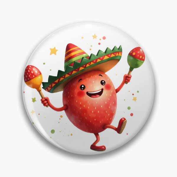 Item preview, Dancing Strawberry with Maraccas designed and sold by debbiedoodarday.