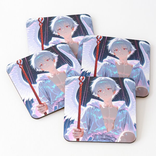 Item preview, Kaworu Nagisa Neon Genesis Evangelion Anime Angel Wings Sacred Light designed and sold by TorbenKuhano.