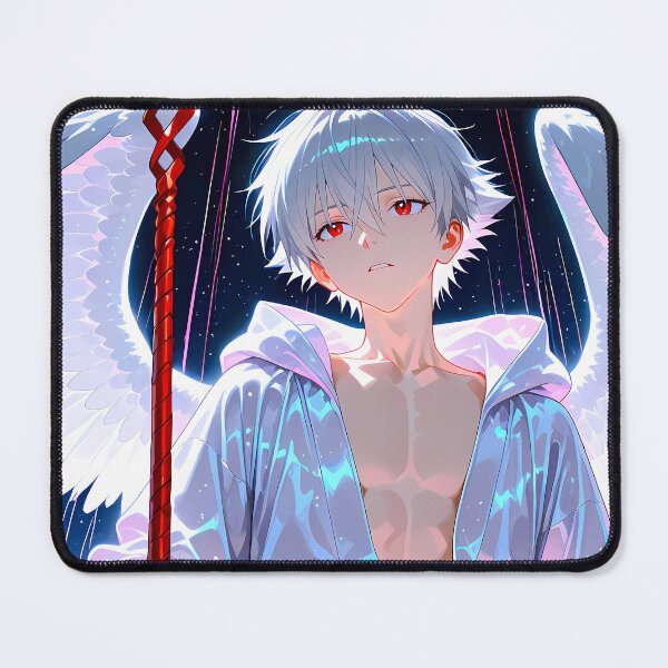 Item preview, Kaworu Nagisa Neon Genesis Evangelion Anime Angel Wings Sacred Light designed and sold by TorbenKuhano.