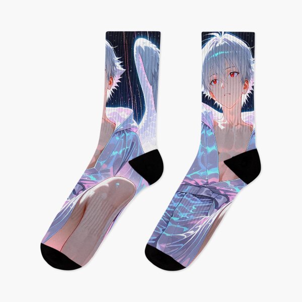 Item preview, Kaworu Nagisa Neon Genesis Evangelion Anime Angel Wings Sacred Light designed and sold by TorbenKuhano.