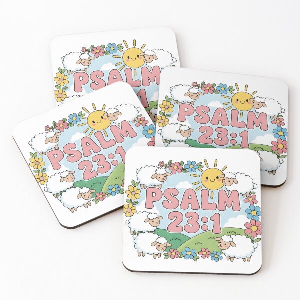Item preview, Cute Psalm 23:1 Sticker – Kawaii Sheep & Floral Christian Design designed and sold by DarezSc.
