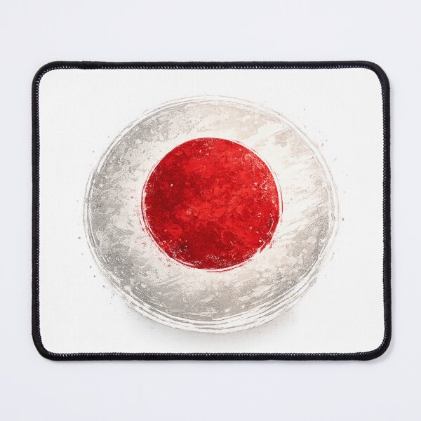 Item preview, Japan Flag Circle Sticker | Minimal Brush Style Japanese Flag designed and sold by RelateAndTee.
