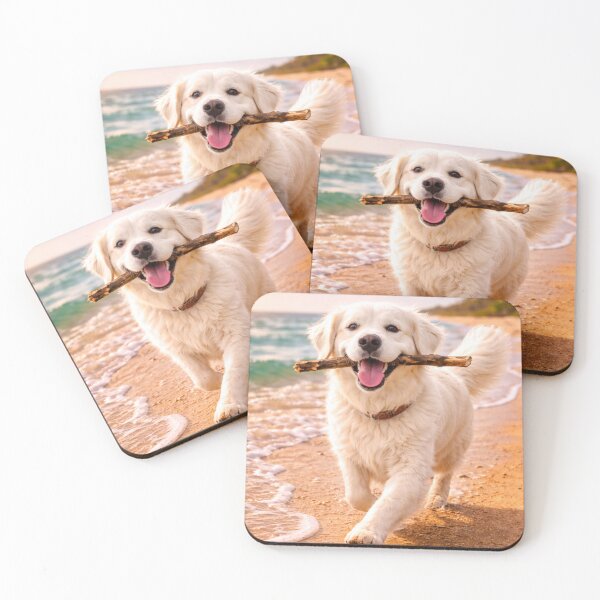 Item preview, Happy Labrador on the Beach – Playful Dog Summer Art designed and sold by Darlin8888.