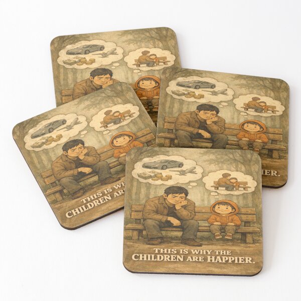 Item preview, This Is Why Children Are Happier – Mindfulness Life Lesson Illustration designed and sold by YogaCreations.