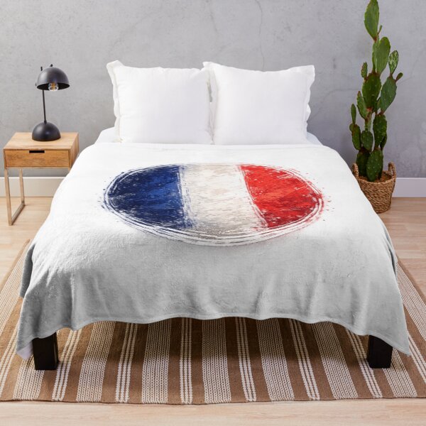 Item preview, France Flag Circle Sticker | French Tricolor Grunge Style designed and sold by RelateAndTee.