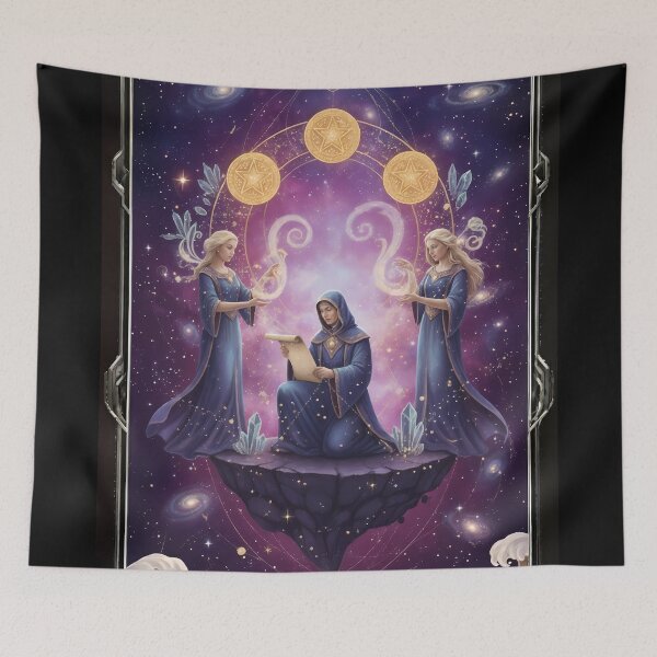 Item preview, Three of Pentacles - Cosmic Tarot Edition designed and sold by KYOFRAME.