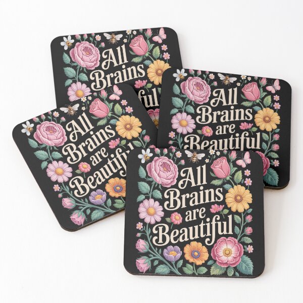 Item preview, Groovy All Brains Are Beautiful Floral Autism Awareness SPED designed and sold by Lucaseinar.