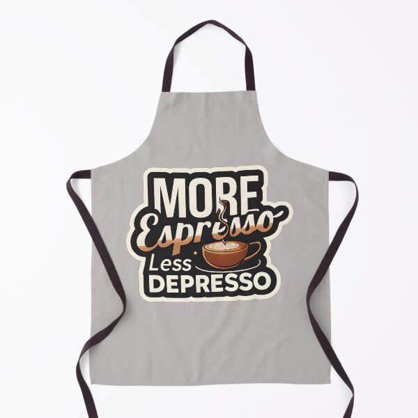 Item preview, More Espresso Less Depresso - Funny Coffee Pun Art designed and sold by VaultVibes.