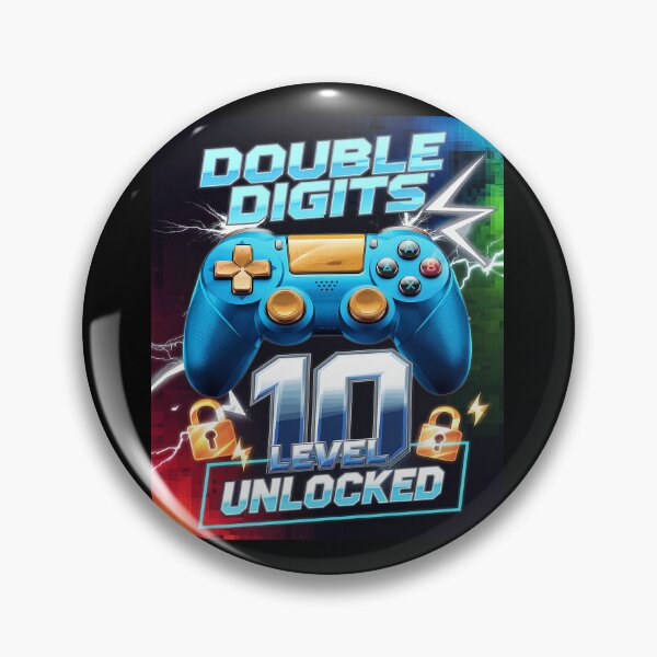 Item preview, Double Digits Level 10 Unlocked Video Game 10th Birthday Boy 1 designed and sold by joyouartArt.