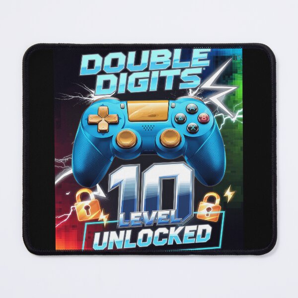 Item preview, Double Digits Level 10 Unlocked Video Game 10th Birthday Boy 1 designed and sold by joyouartArt.