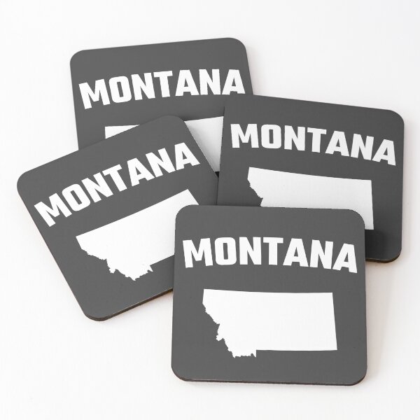 Item preview, Montana State Silhouette - Classic Bold White Outline designed and sold by mashmosh.