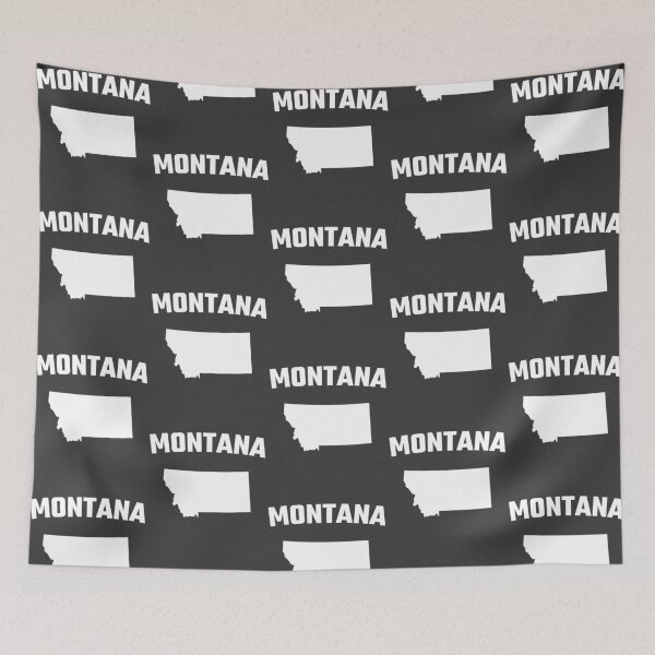 Item preview, Montana State Silhouette - Classic Bold White Outline designed and sold by mashmosh.
