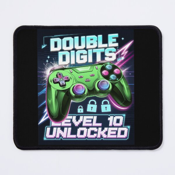 Item preview, Double Digits Level 10 Unlocked Video Game 10th Birthday Boy designed and sold by angolinnArt.