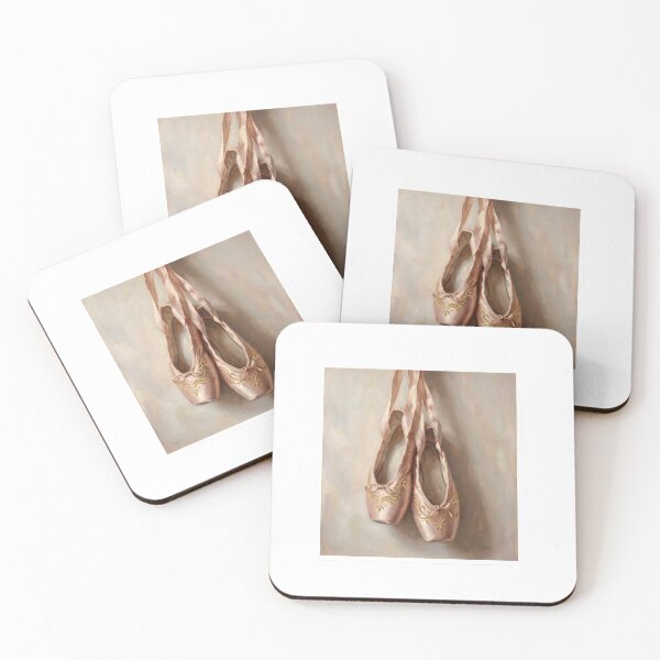 Item preview, Golden Blush Ballet Slippers Oil Painting designed and sold by Strip to Stick.