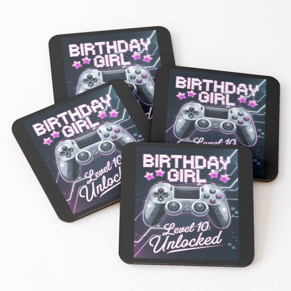 Item preview, Gamer Girl Level 10 Unlocked 10th Birthday Video Gaming Girl designed and sold by joyouartArt.