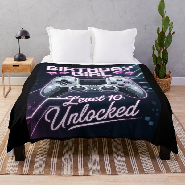 Item preview, Gamer Girl Level 10 Unlocked 10th Birthday Video Gaming Girl designed and sold by joyouartArt.
