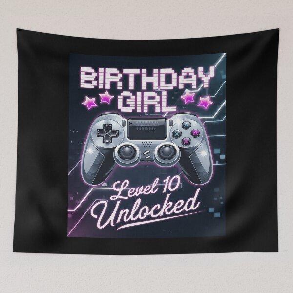 Item preview, Gamer Girl Level 10 Unlocked 10th Birthday Video Gaming Girl designed and sold by joyouartArt.