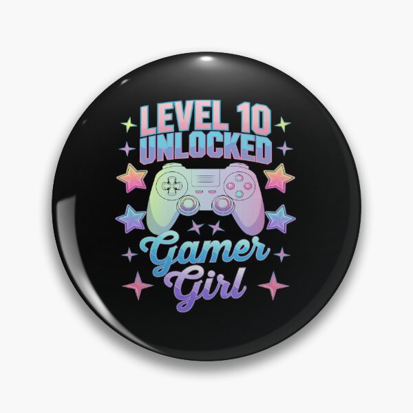 Item preview, Girls Level 10 Unlocked Video Gamer 10th Party  designed and sold by angolinnArt.