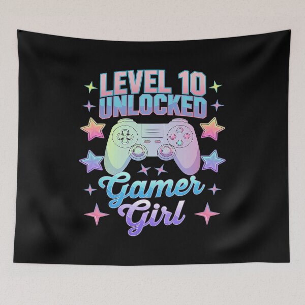 Item preview, Girls Level 10 Unlocked Video Gamer 10th Party  designed and sold by angolinnArt.