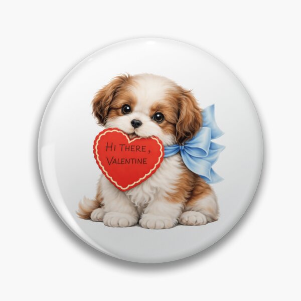 Item preview, Hi There Valentine Cute Puppy Dog Love Couple Gift designed and sold by LittLEGalaxys.