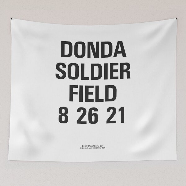 Item preview, Donda Soldier Field 8·26·21 – Minimal Black Typography Concert Poster designed and sold by bisha.