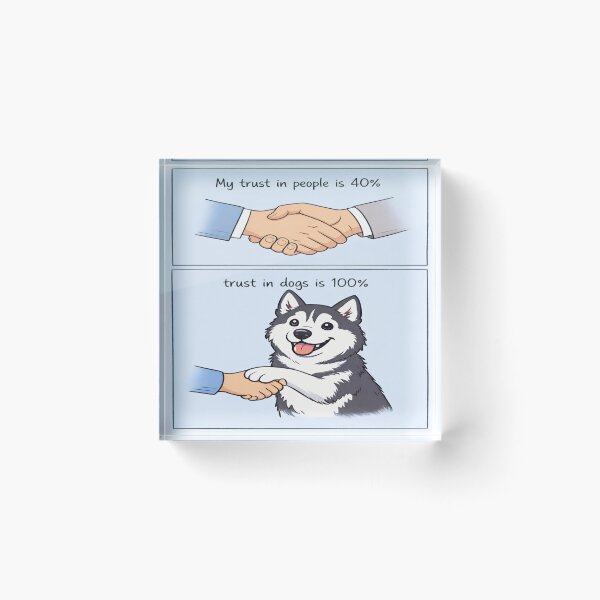 Item preview, Trust Dogs More Than People – Cute Funny Dog Illustration designed and sold by YogaCreations.