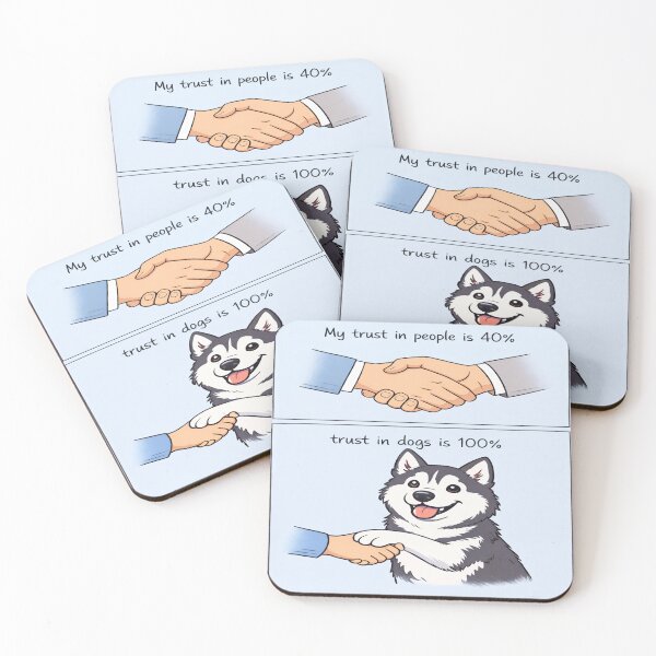 Item preview, Trust Dogs More Than People – Cute Funny Dog Illustration designed and sold by YogaCreations.