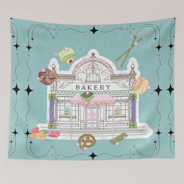 Item preview, Magical Bakery Illustration – Dreamy Cake Shop with Floating Desserts designed and sold by Sugar Wisdom .