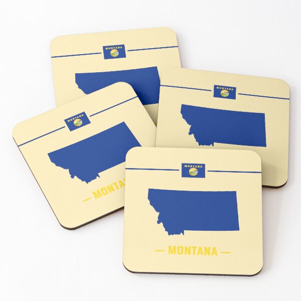 Item preview, Montana State Map - Classic Navy & Gold Heritage Pride designed and sold by mashmosh.