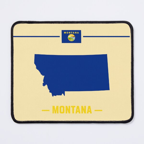 Item preview, Montana State Map - Classic Navy & Gold Heritage Pride designed and sold by mashmosh.